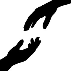 Mengulurkan Tangan Simbol Koneksi dan Dukungan