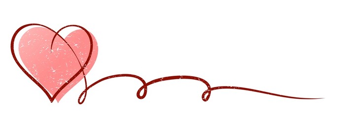 The one line symbol of a red heart.

