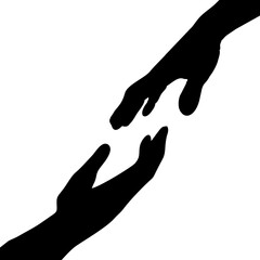 Mengulurkan Tangan Simbol Koneksi dan Dukungan
