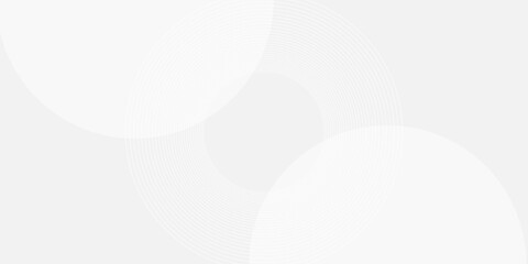 White geometric abstract background overlap layer on bright space with lines effect decoration. Modern graphic design element circles style concept for banner. vector illustration