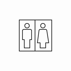 male female restroom sign icon sign vector