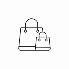multiple shopping bags icon sign vector