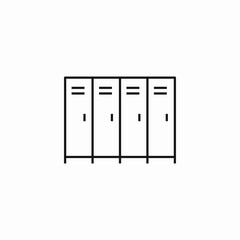 row of lockers icon sign vector