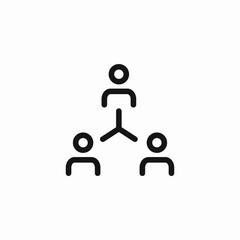 three people organization icon sign vector