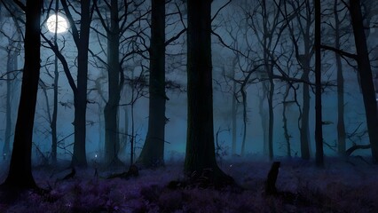 forest in fog