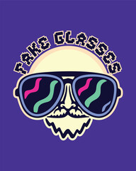 Fake Glasses Retro Cartoon Style