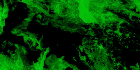 Beautiful abstract color black and green marble on black background .black deep dark green abstract watercolor background .Rough green background with copy space for design. Web banner.