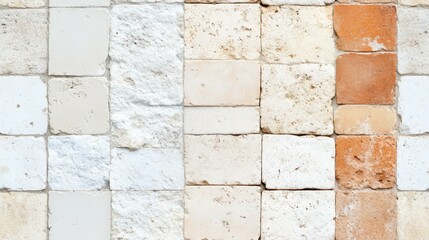 Textured Tile Canvas: A close-up showcases a variety of rectangular stone tiles, artfully arranged to form a textured backdrop with subtle variations. 