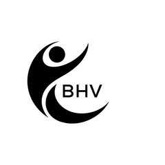 Obraz premium Initial BHV Letter Linked Logo for business and company identity. Modern BHV Letter Logo Vector Template with modern trendy golden logo. 