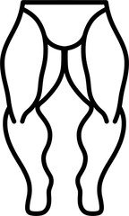 다리 근육 흑백