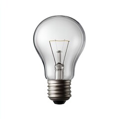 Classic Electric Light Bulb on White Background for Home Decor