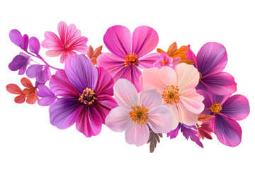 Fototapeta premium Colorful spring flower arrangement featuring vibrant hues and delicate petals showcasing nature's beauty in a fresh bouquet