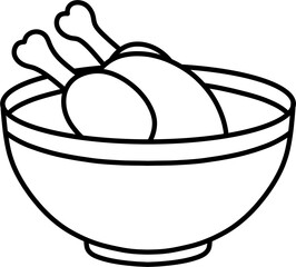 삼계탕 흑백