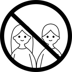 노키즈존 흑백