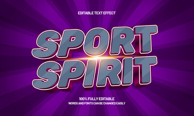 sport spirit editable text effect with a team and sport text style