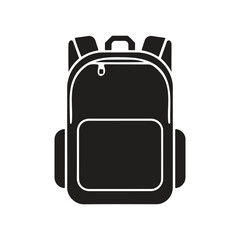 Backpack vector icon. Travel bag icon, school bag icon.