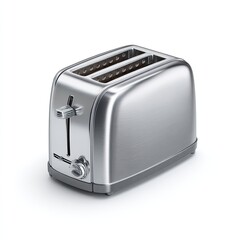 Sleek Modern Silver Toaster with Four Slots for Delicious Toasting