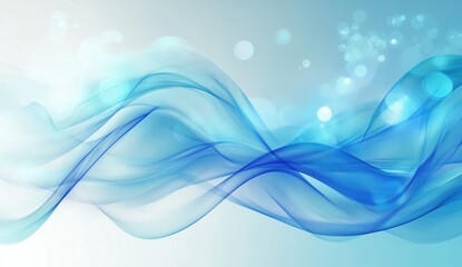 Fototapeta premium Abstract flowing light blue waves on a light background