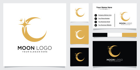 Moon logo is modern, elegant and creative.
