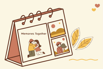 Personalized monthly calendar illustration design