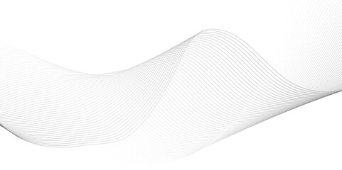 White wave curve lines banner background design. Abstract soft wave lines dynamic flowing gray light isolated background. Vector Illustration of the gray pattern of lines. Black stripes on white