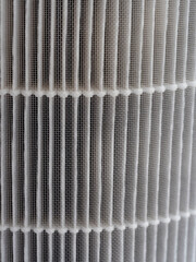 Surface of nylon mesh and filter paper in the dust filter