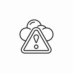 cloud warning alert icon sign vector