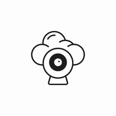 cloud webcam surveillance icon sign vector