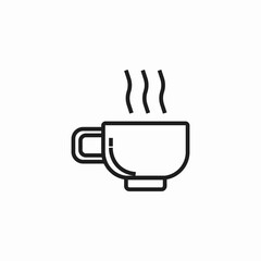 steaming hot beverage icon sign vector