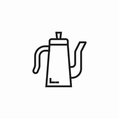 tall coffee pot icon sign vector
