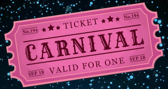 Pink carnival ticket No