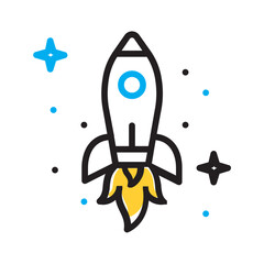 Vector multi color icon for Fast