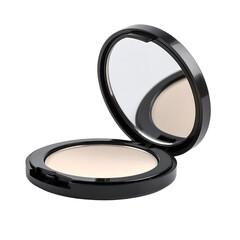 Elegant Open Compact Mirror with Smooth Powder Surface Reflection