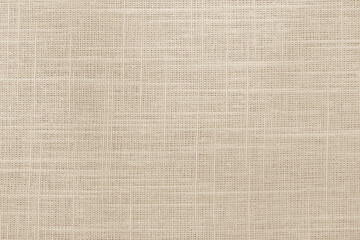 Brown linen fabric cloth texture for background, natural textile pattern.