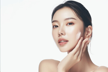 Obraz premium Generative AI,뷰티 화장품 외국 모델