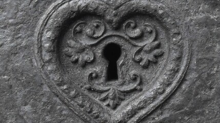 Antique Heart-Shaped Keyhole: A Timeless Symbol of Love and Mystery