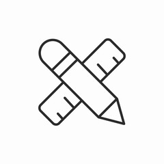 pencil and ruler icon sign vector
