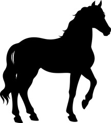 Handdrawn horse silhouette