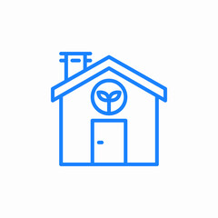 sustainable home icon sign vector