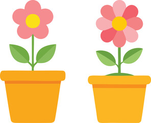 flower in pot vector illustration