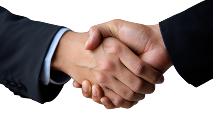 A Successful Partnership A Formal Handshake Illustrates a Professional Agreement Between Two Individuals Symbolizing Trust Collaboration and Achievement