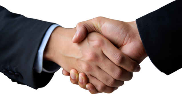 A Successful Partnership A Formal Handshake Illustrates a Professional Agreement Between Two Individuals Symbolizing Trust Collaboration and Achievement