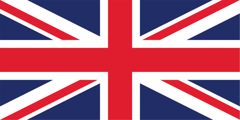 Nationall flag of United Kingdom. Vector illustration
