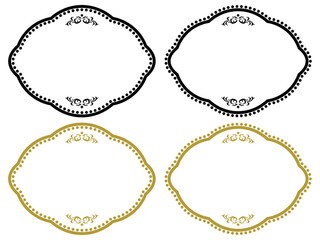 星のアンティークフレーム〜ブラックとゴールドのセット〜