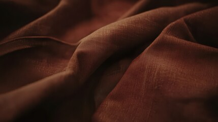 Soft Brown Fabric with Textured Surface and Elegant Folds