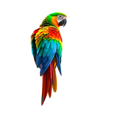 Obraz premium Colorful Parrot Bird Isolated