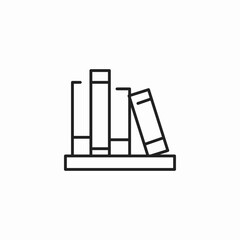 books on shelf icon sign vector