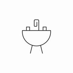 bathroom sink fixture icon sign vector