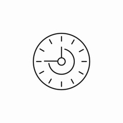 clock time rewind icon sign vector