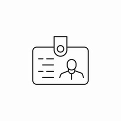 employee id badge icon sign vector